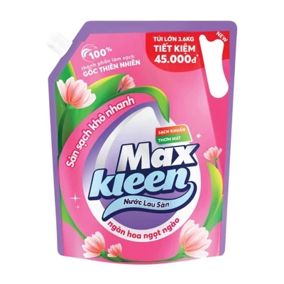 Nước lau sàn ngàn hoa ngọt ngào Maxkleen túi 3.6kg