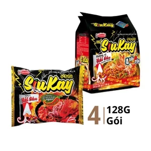 Lốc 4 gói mì hải sản Siukay 128g