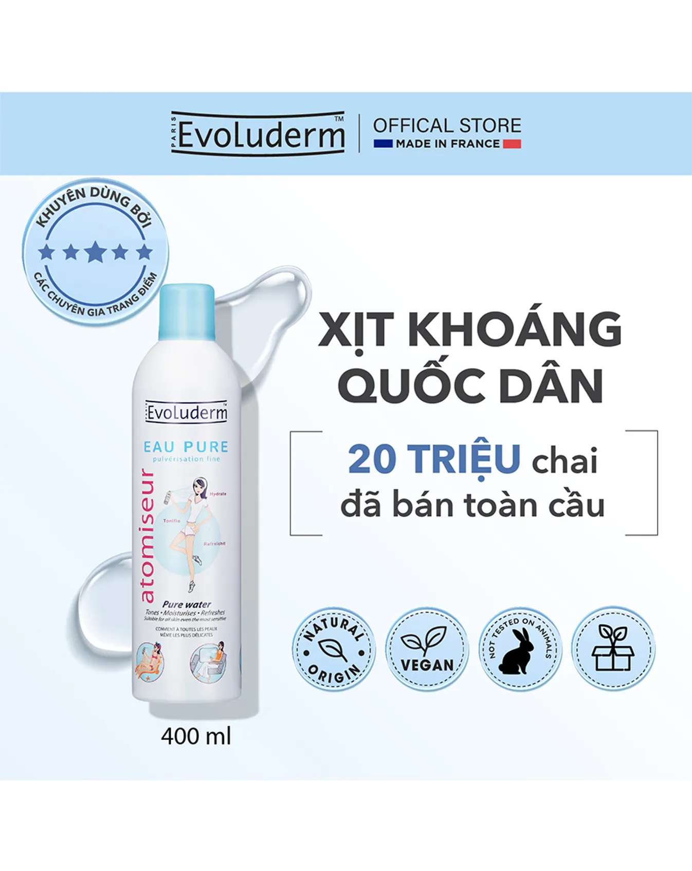 Xịt Khoáng Evoluderm 50ml XK006 - Image 3