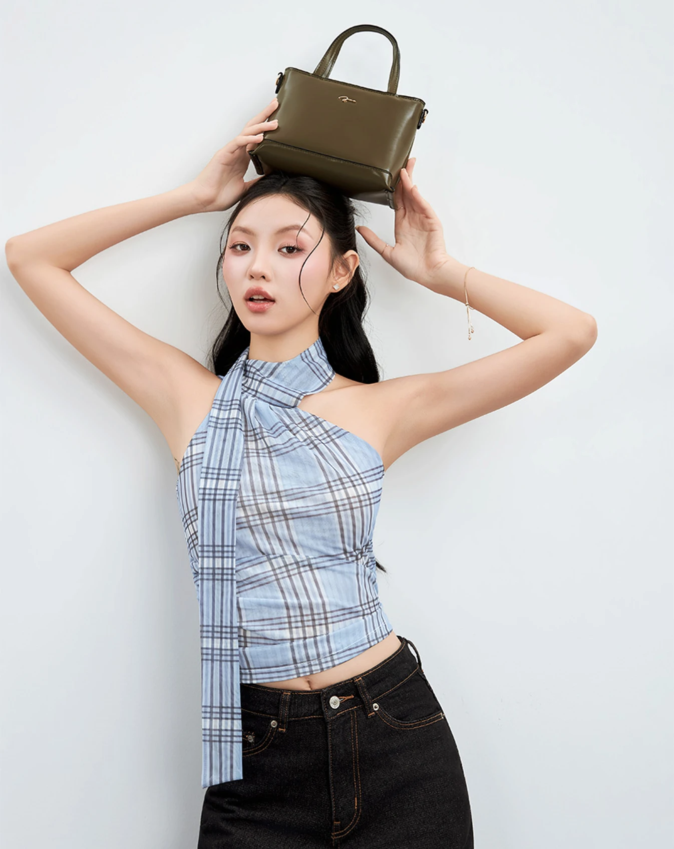 Túi xách nữ đeo chéo dáng tote nhỏ JUNO chất liệu da phủ bóng tối giản dễ phối đồ TXN1054 - Image 3