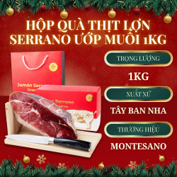 Hộp quà thịt lợn Serrano ướp muối Montesano 1kg (1 Hộp)