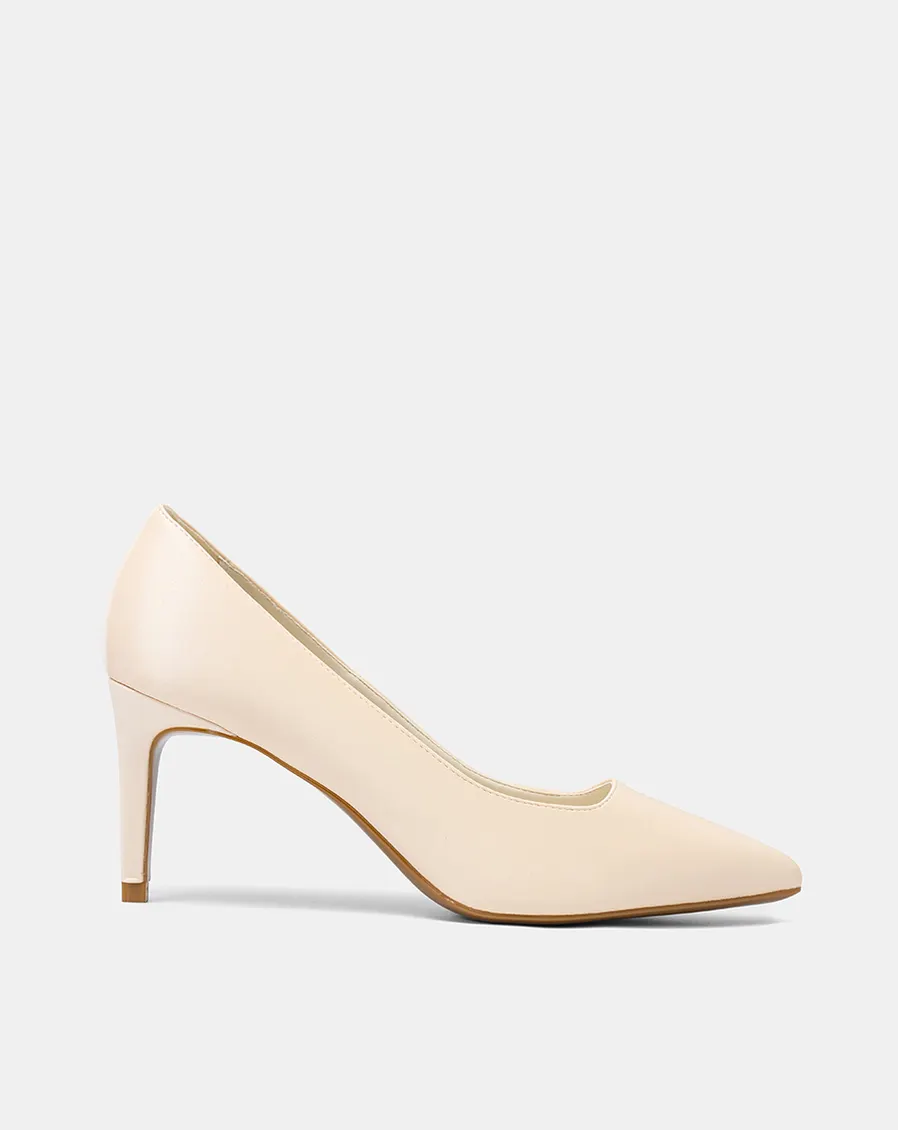 Giày Cao Gót Pumps Mũi Nhọn Miệng Giày Ngang