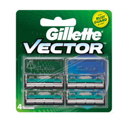 Vỉ 4 cái lưỡi dao vector 2 lưỡi Gillette