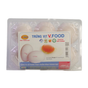 Trứng vịt size L Vfoods hộp 6 quả (1 Hộp)