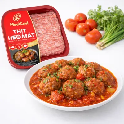 Combo thịt viên sốt cà chua