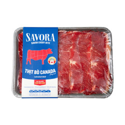 Lõi nạc vai bò Canada cắt lát Savora 250g (1 Khay)