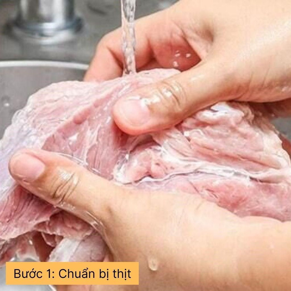 chuẩn bị thịt
