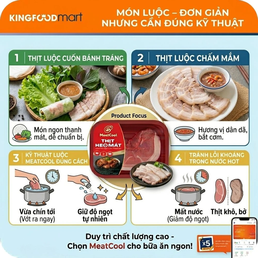 cách chế biến thịt heo Meatcool phổ biến
