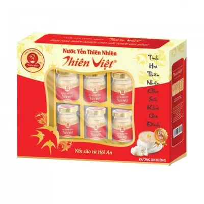 Yến sào thiên nhiên Thiên Việt đường ăn kiêng hộp 6 lọ x 70ml