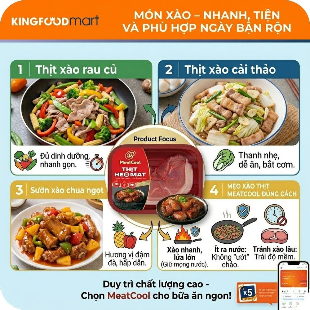 cách chế biến thịt heo Meatcool phổ biến