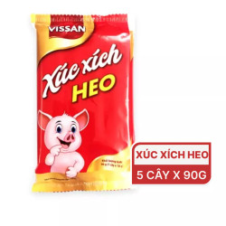 Xúc xích tiệt trùng heo Vissan hộp 5 cây x 18g (1 hộp)