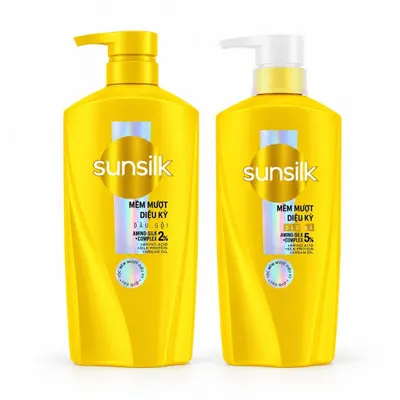 Combo Dầu gội mềm mượt diệu kỳ Sunsilk chai 600g (1 Chai) + Dầu xả mềm mượt diệu kì Sunsilk chai 350g