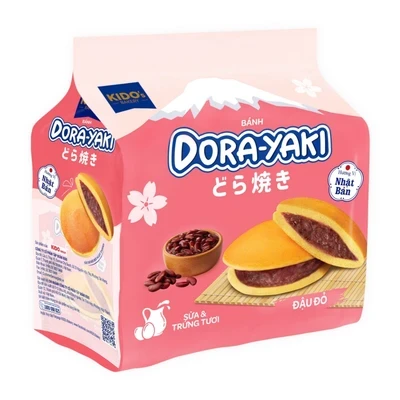Bánh Dorayaki đậu đỏ Kido túi 150g
