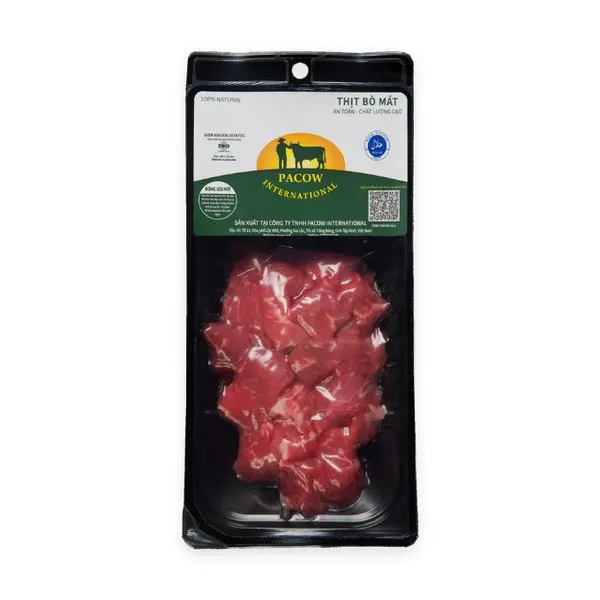 Thịt bò úc cắt khối lúc lắc Pacow 250g