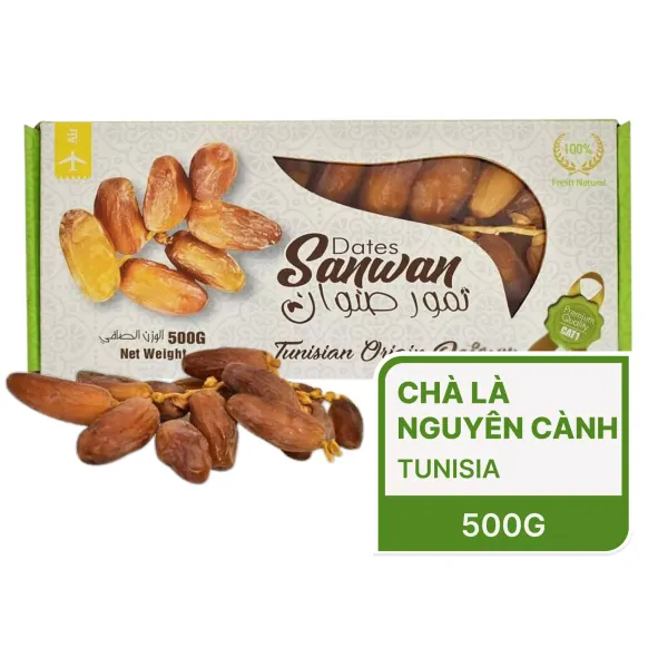 Chà là nguyên cành Sanwan hộp 500g