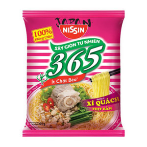 Mì không chiên 365 xí quách thịt bằm Nissin gói 64g (1 Gói)