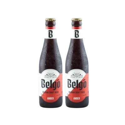Combo 2 chai bia craft Amber 5.1% Belgo 330ml