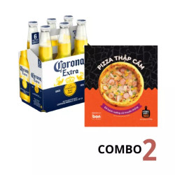 Combo 1 lốc bia Corona và 1 Pizza thập cẩm 210g