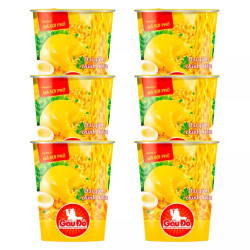 Combo 6 ly mì gà sợi phở Gấu Đỏ ly 65g (6 Ly)