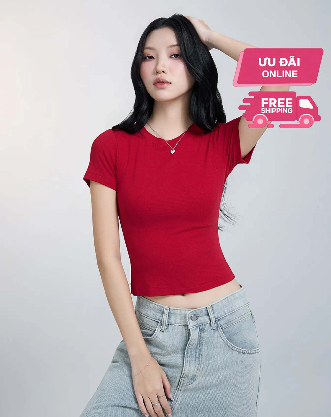 Áo thun form Slim-Fit tay ngắn. - Image 2
