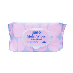 Khăn ướt vải trơn không mùi Juno gói 100 tờ (1 Gói)