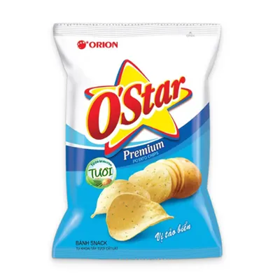 Snack khoai tây vị tảo O'star gói 90g