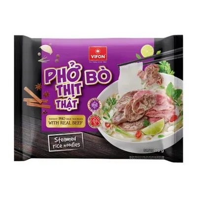 Phở bò có thịt thật Vifon gói 90g