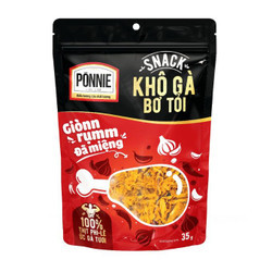 Snack khô gà bơ tỏi Ponnie gói 35g (1 Gói)