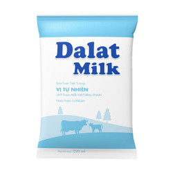 Sữa tươi tiệt trùng vị tự nhiên Đà Lạt Milk 220ml (1 Gói)