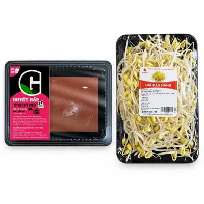 Combo Huyết hấp G khay 400g + Giá đậu nành gói 150g