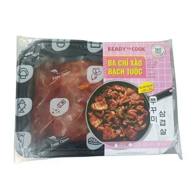 Ba chỉ xào bạch tuộc 365 Fresh Foods khay 430g
