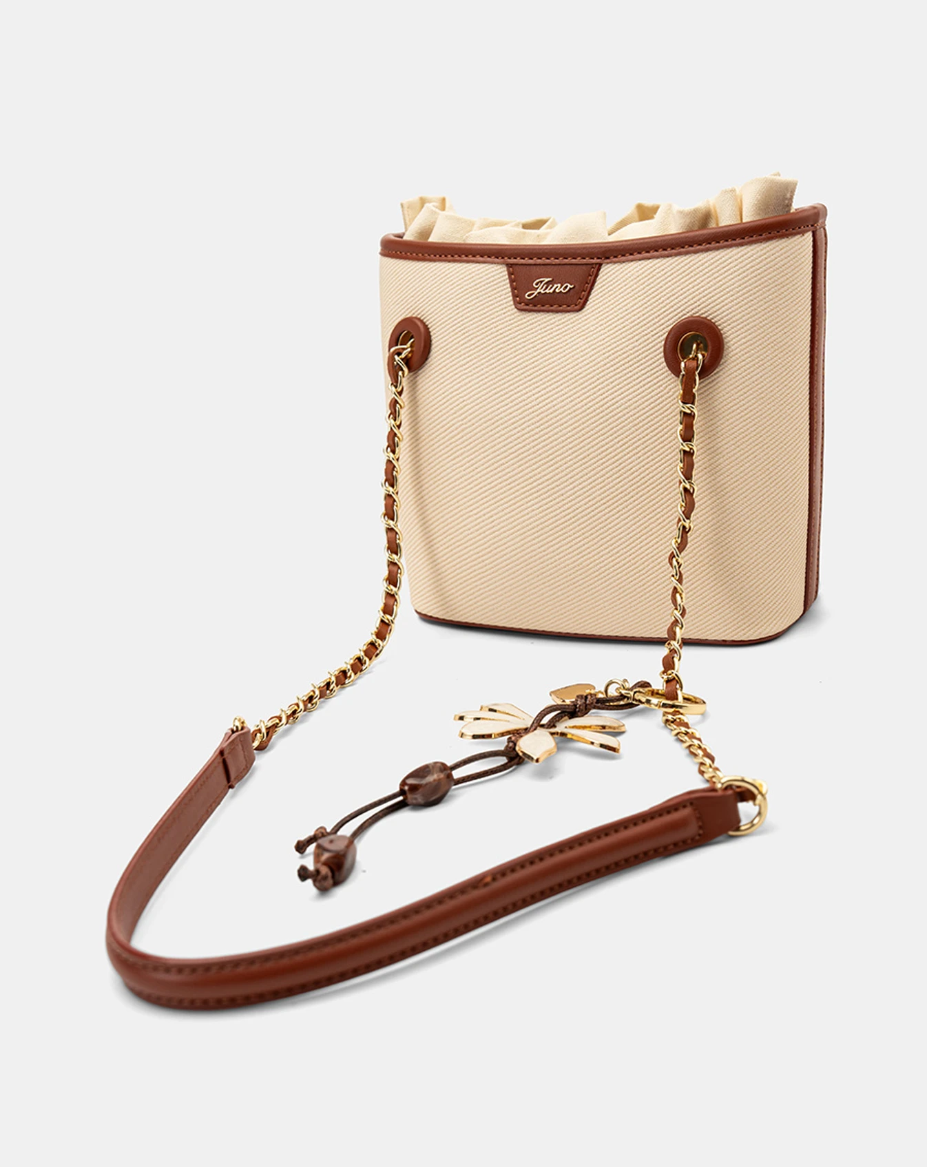 Túi Xách Nhỏ Tote Bag Phối Charm Hoa - Image 4