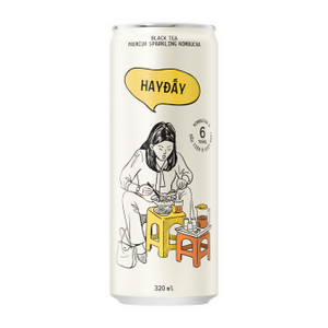 Kombucha vị trà đen Hayday lon 320ml (1 Lon)