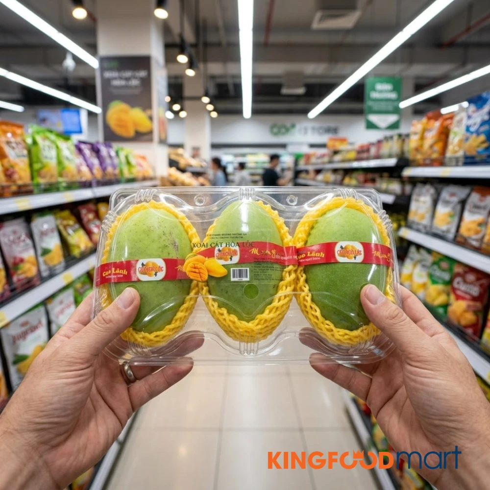 Mua xoài cát Hòa Lộc ở đâu uy tín tại Kingfoodmart là địa chỉ đảm bảo giá xoài cát Hòa Lộc hôm nay minh bạch và chuẩn chất lượng.
