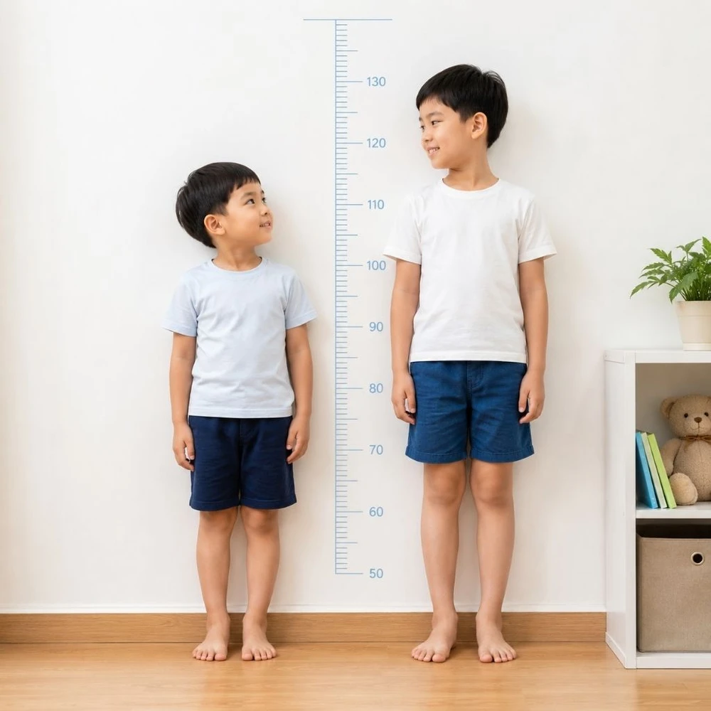 Thiếu sữa cho học sinh ảnh hưởng đến chiều cao, xương và khả năng học tập của trẻ. (Ảnh được tạo bởi AI)