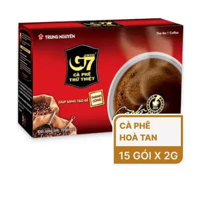 Cà phê hoà tan đen G7 hộp 15 gói