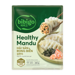 Healthy Mandu hải sản & rong biển Bibigo gói 280g (1 Gói)
