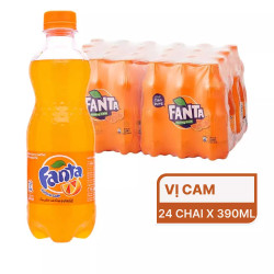 Thùng nước ngọt Fanta cam 390ml (24 chai)
