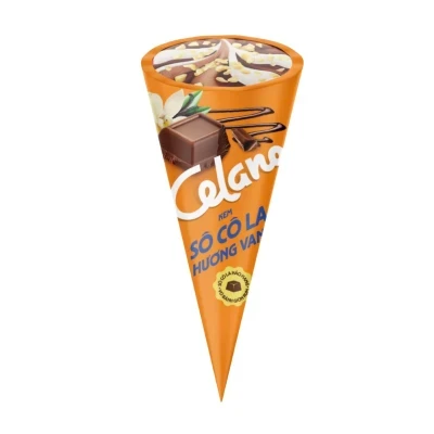 Kem ốc quế vani dâu Celano 110ml