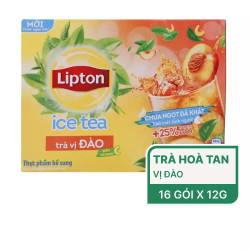 Trà Lipton Ice Tea vị đào hộp 16 gói (1 Hộp)