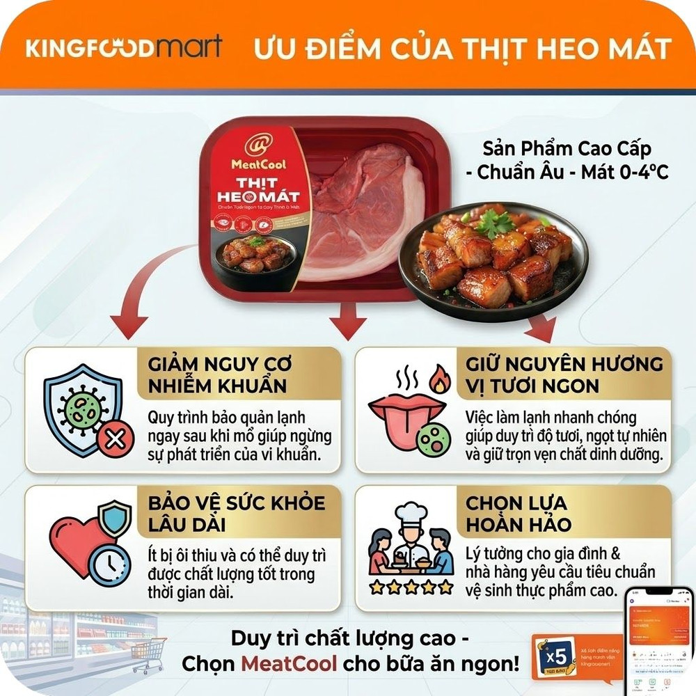 Ưu điểm của thịt heo mát