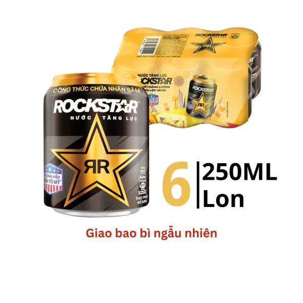 Lốc 6 lon nước tăng lực Rockstar 250ml