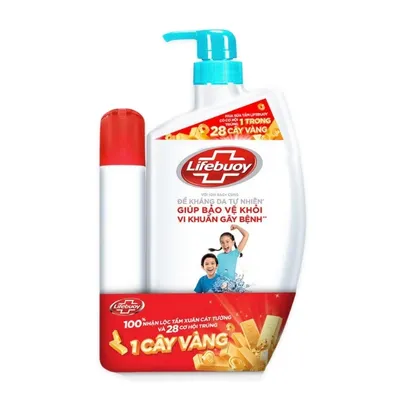 Sữa tắm mát lạnh sảng khoái Lifebuoy chai 800g + sữa tắm 200g