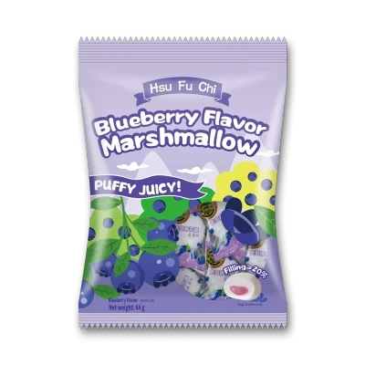 Kẹo xốp Marshmallow hương nho Hsu Fu Chi gói 64g