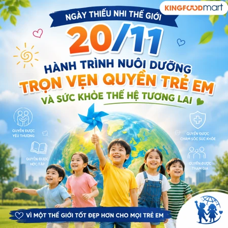 Ngày thiếu nhi thế giới 20/11: Hành trình nuôi dưỡng trọn vẹn quyền trẻ em và sức khỏe thế hệ tương lai