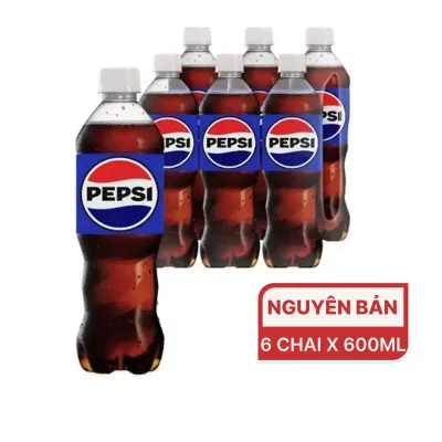 Lốc 6 chai nước ngọt Pepsi 600ml