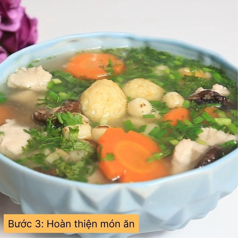 hoàn thiện món ăn