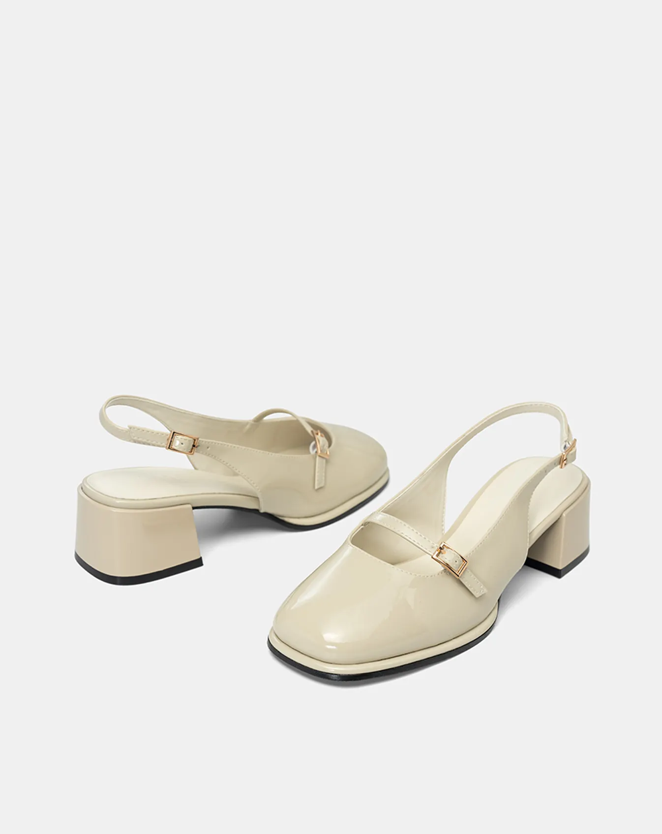 Giày Cao Gót Mũi Vuông Slingback - Image 2