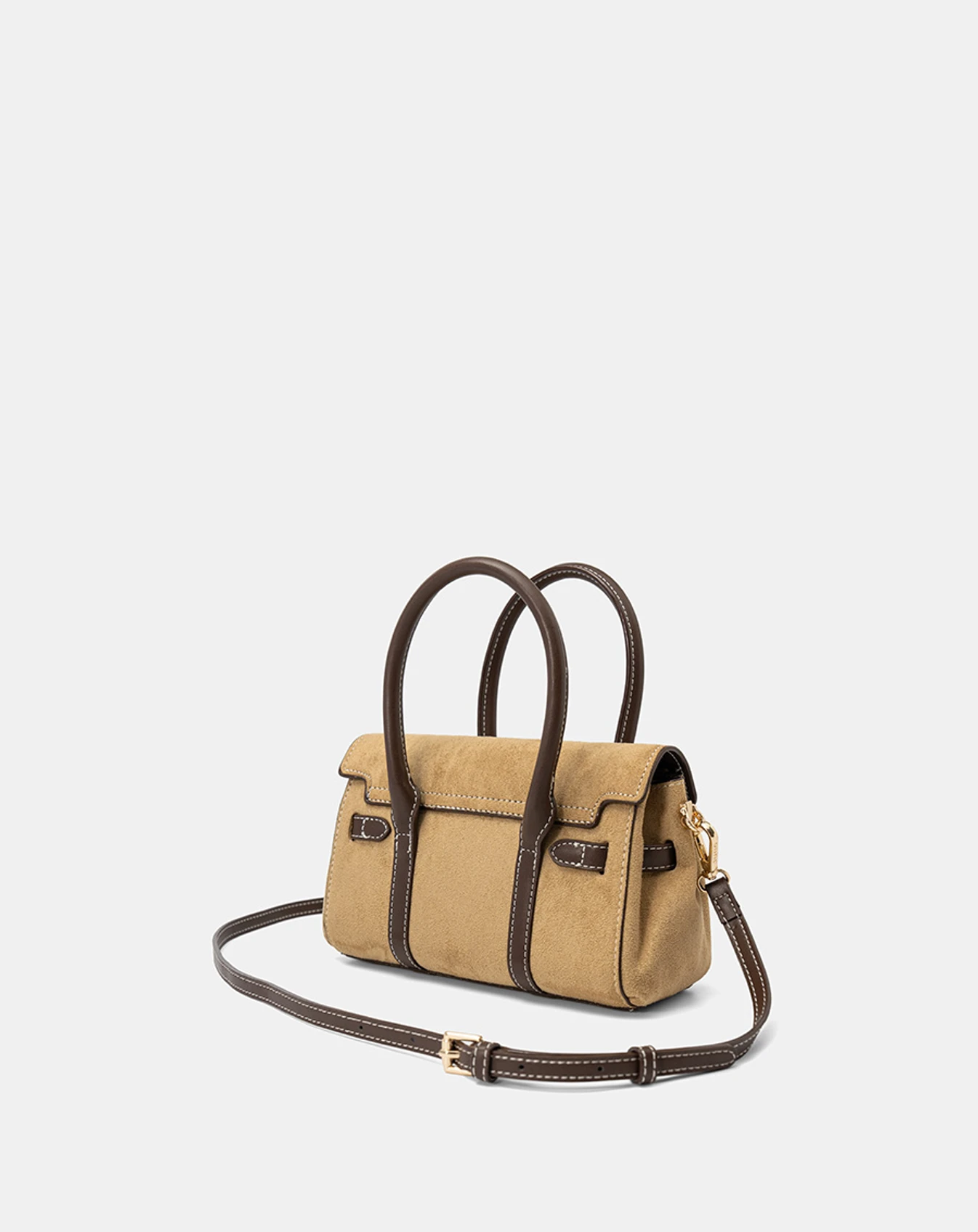 Túi Xách Nhỏ Croissant Satchel Bag With Belt Detail - Image 3