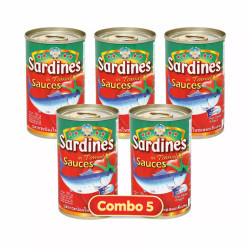 Combo 5 Cá trích xốt cà Sardines hộp 155g (5 Hộp)